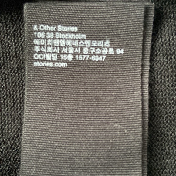 & Other Stories Metallic Knit Crewneck Sweater Black Silver Small - Picture 10 of 17